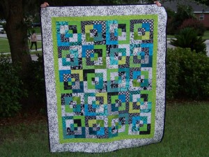 Lime quilt: front