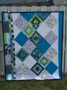 Turquoise quilt: back